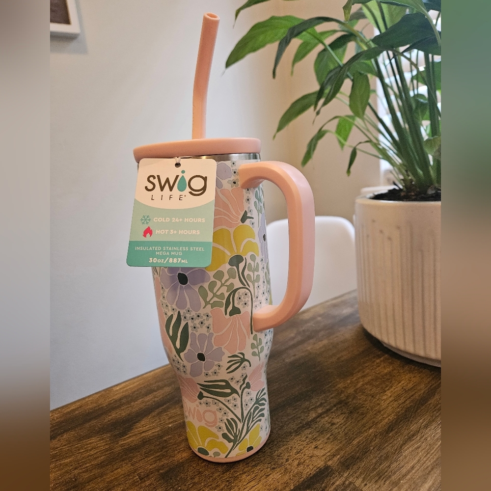 Swig Floral Insulated Tumbler - Pink